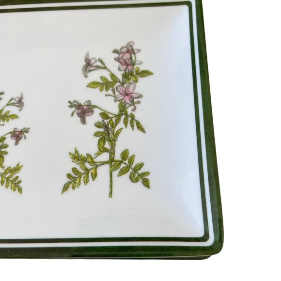 Shabby Chic Melamine Purple Floral Appetizer Dessert Plates 8x5 Set of 4 New - Picture 6 of 15